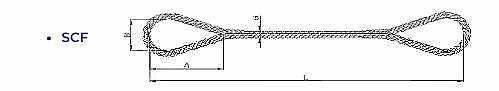 fiber core hand spliced wire rope slings size