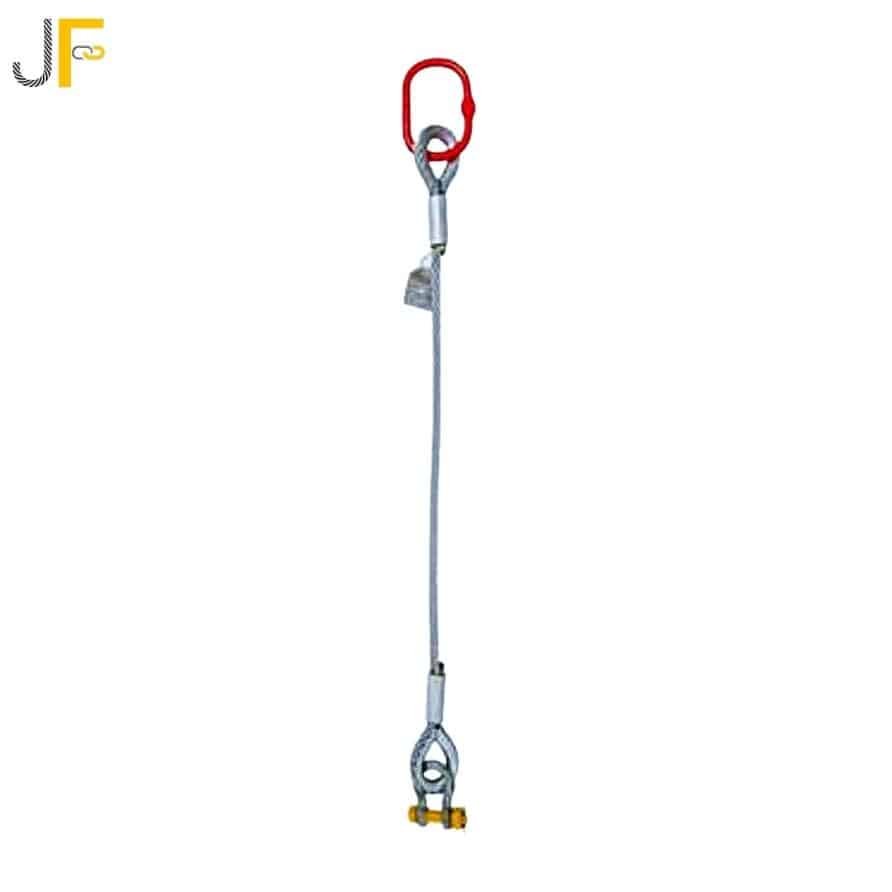 JF Brand Oval Master Single Leg Wire Rope Sling with Shackle