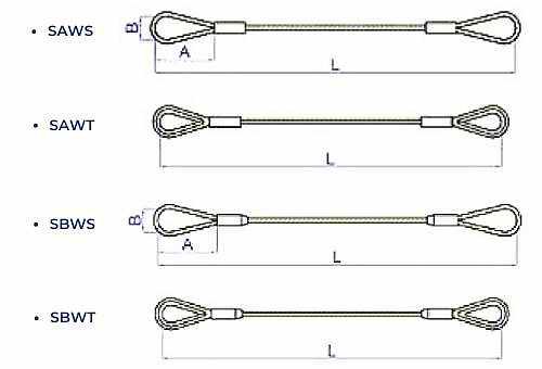 types of JF Brand JF Brand steel core spliced wire rope slings