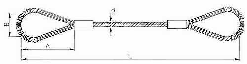 spliced wire rope slings Size Chart