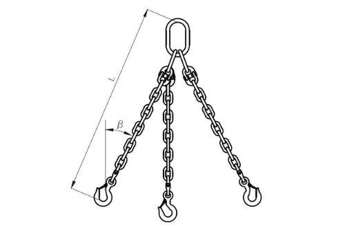 JF Brand 3 leg chain sling dimensions