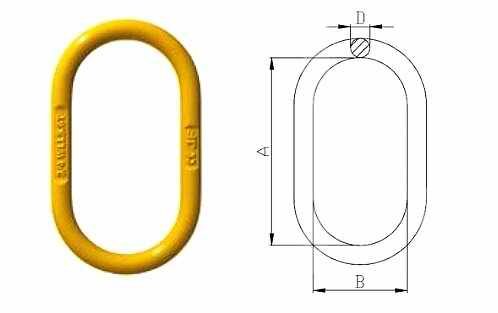 alloy Oblong Master Links dimensions