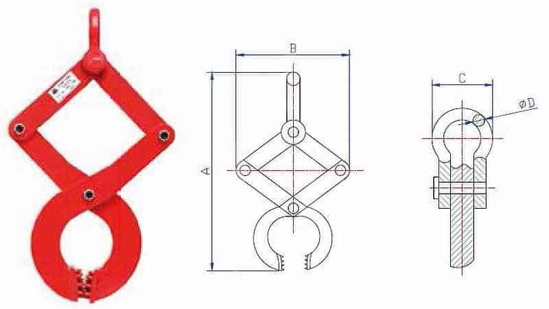 pallet clamp dimensions