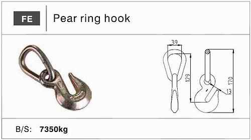 pear ring hook