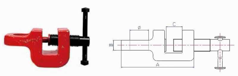 screw lifting clamp dimensions