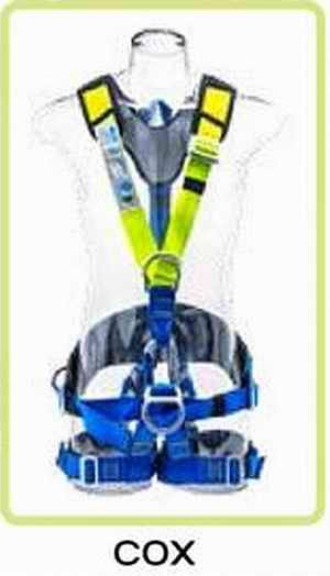 COX-safety harness with d-ring back, chest and waist