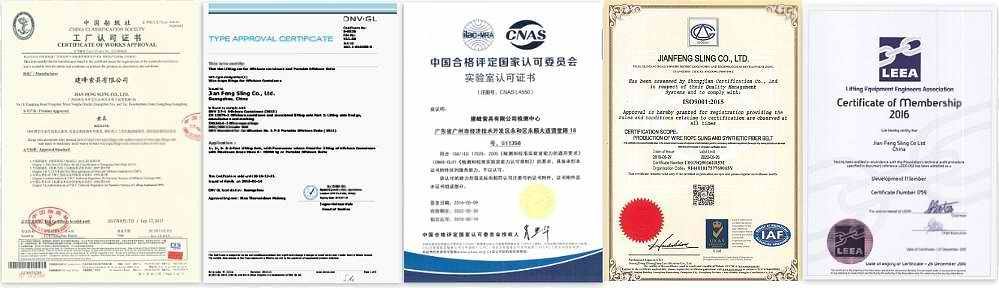chain sling certificates