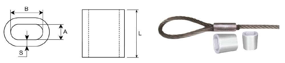 Aluminum Ferrules (DIN 3093) dimensions