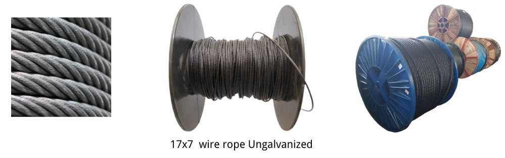 17x7 Ungalvanized Wire Rope