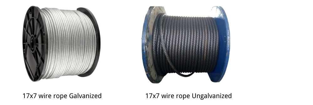 17x7 wire ropes