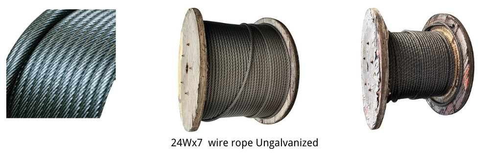 24Wx7 Ungalvanized Wire Rope