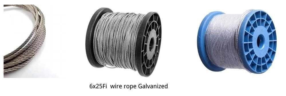 6x25 Galvanized Wire Rope