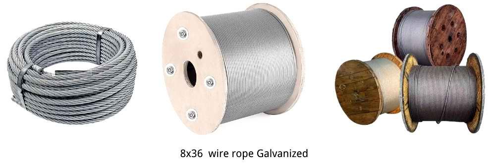 8x36 galvanized Wire Rope